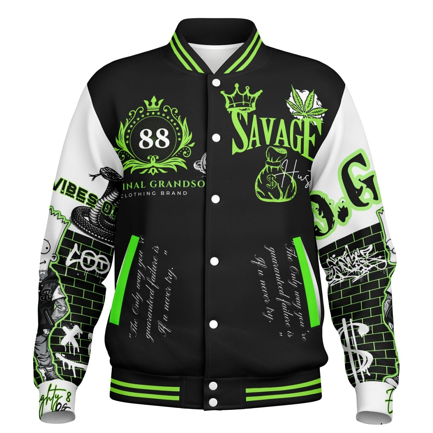 Baseball Jacket - Savage Hustle