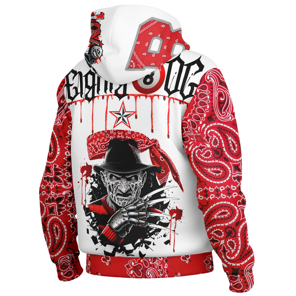 Big B Hooded Baseball Jacket - AOP