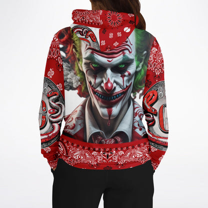 Athletic Hoodie - AOP Red Paisley Joker