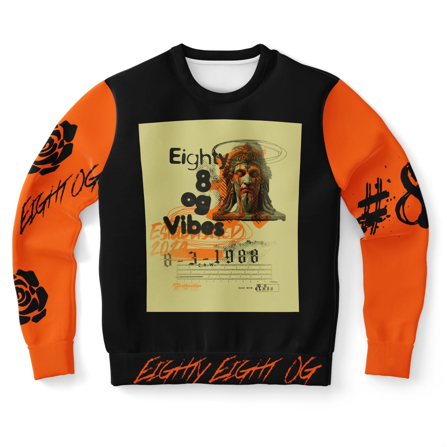 Fashion Sweatshirt - OG Rush Black & Orange