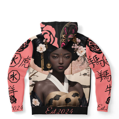 Athletic Hoodie - AOP Pink Blasian