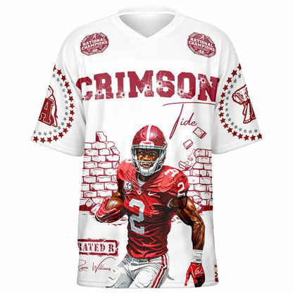 Football Jersey - Rated R Crimson