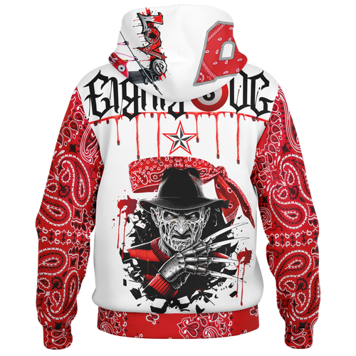 Big B Hooded Baseball Jacket - AOP
