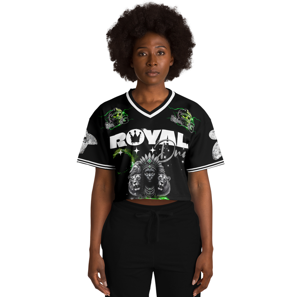 Royal DNA Cropped Football Jersey - AOP