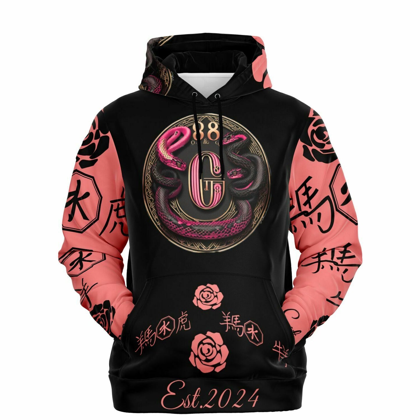 Athletic Hoodie - AOP Pink Blasian