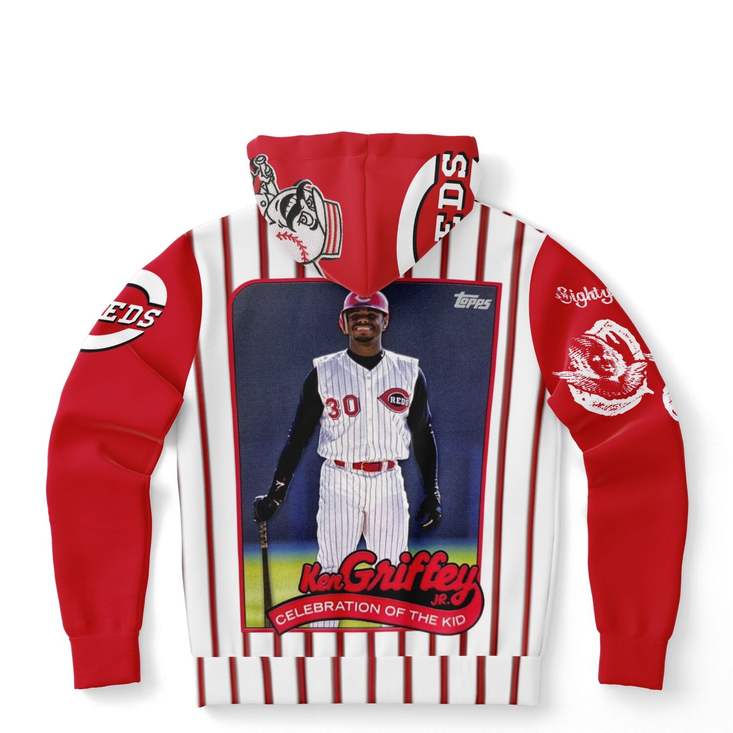 Athletic Hoodie - Pinstripe Retro Reds Ken Griffey Jr. Fans hoodie