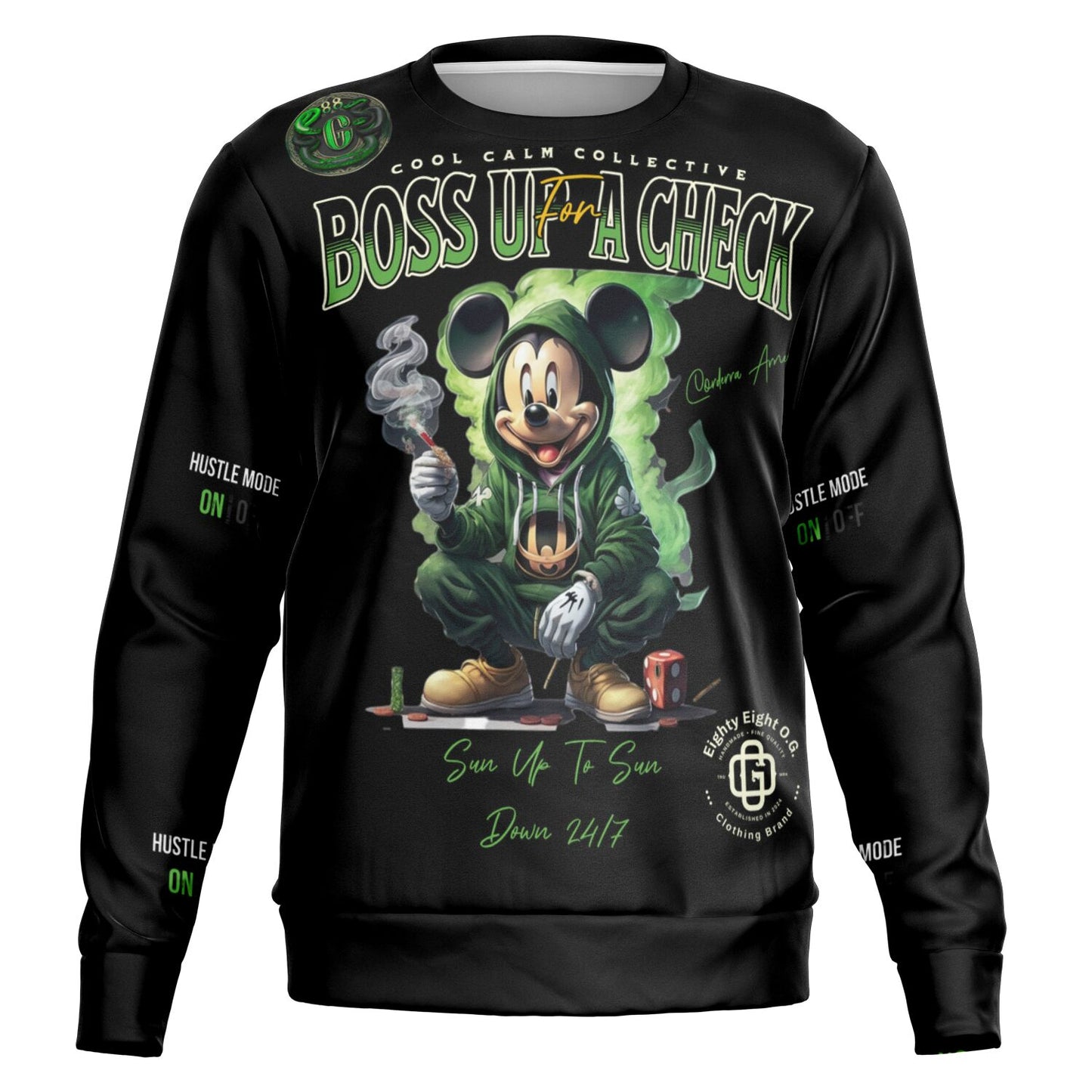 Athletic Sweatshirt - "Boss up Mickey"