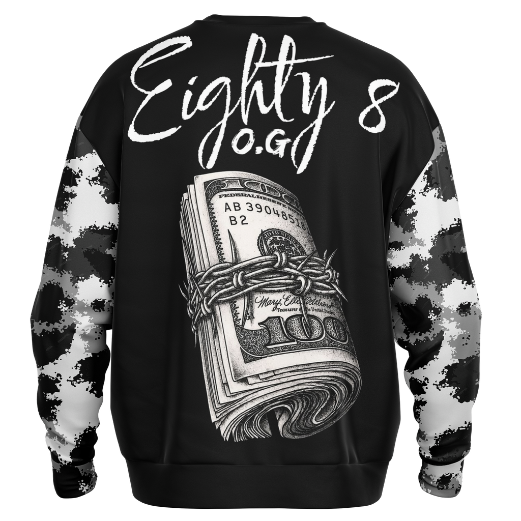 Money Bag Heavyweight Oversized Sweatshirt - AOP