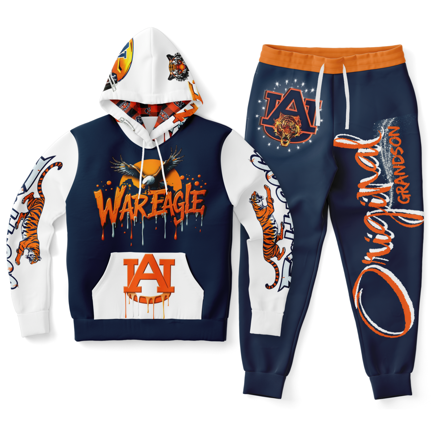 Fashion Hoodie & Jogger  Set- Tiger Country