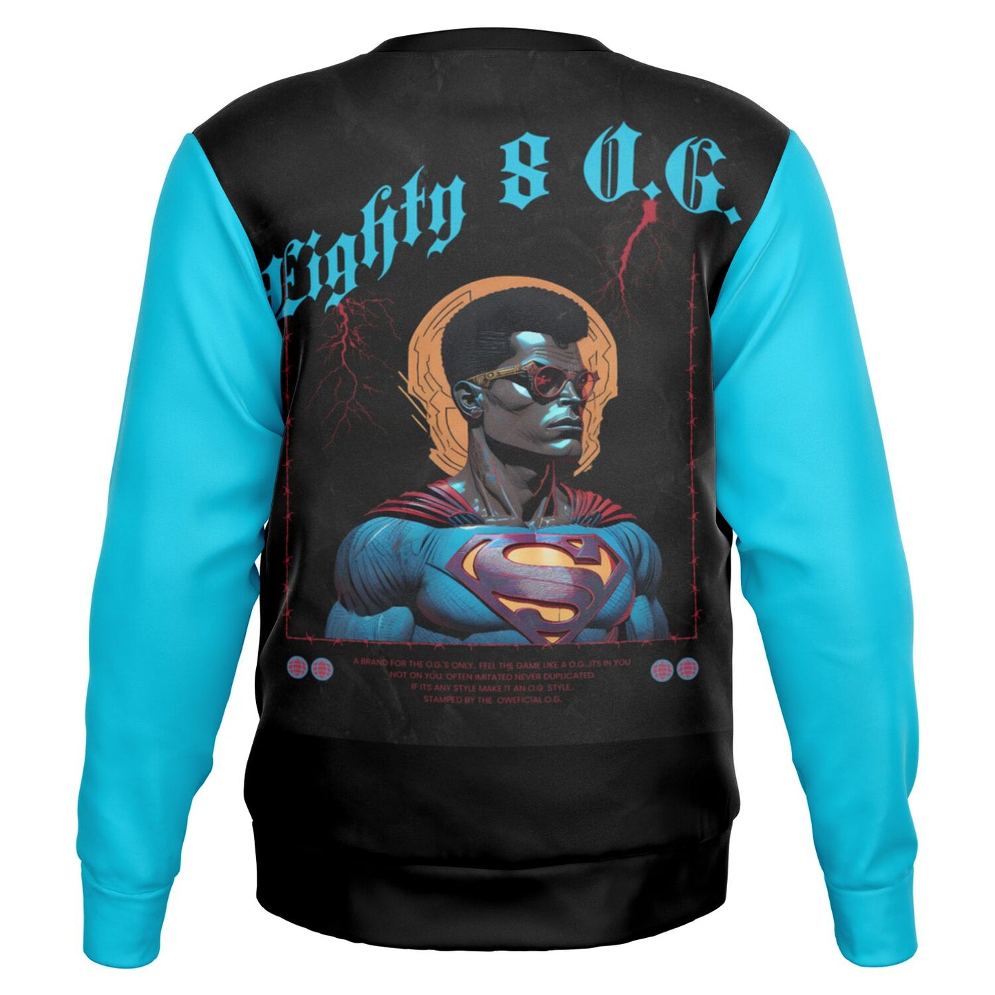 Fashion Sweatshirt - AOP Retro Blacc Kryptonite