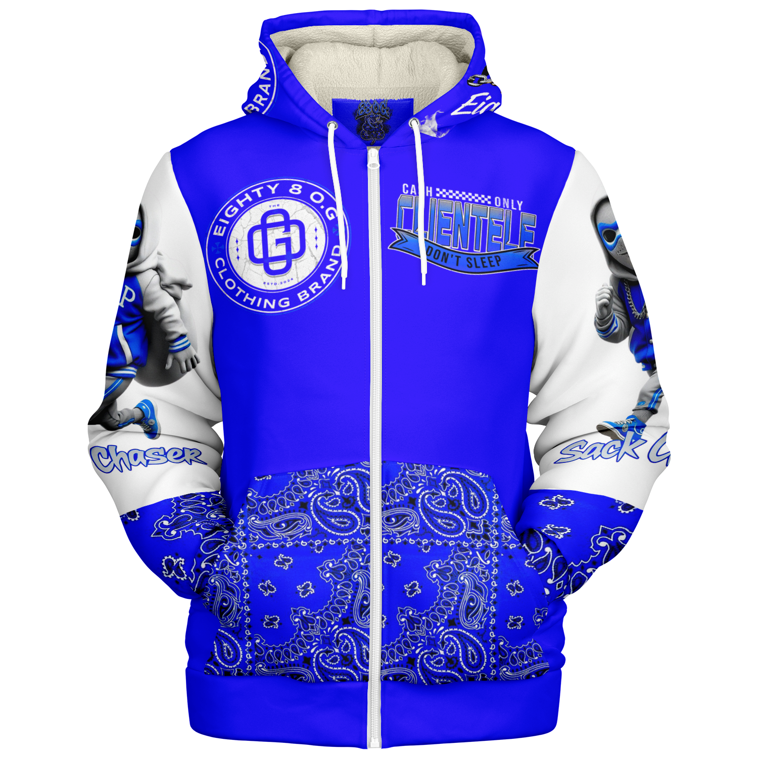 Sack Chaser Microfleece Ziphoodie - AOP