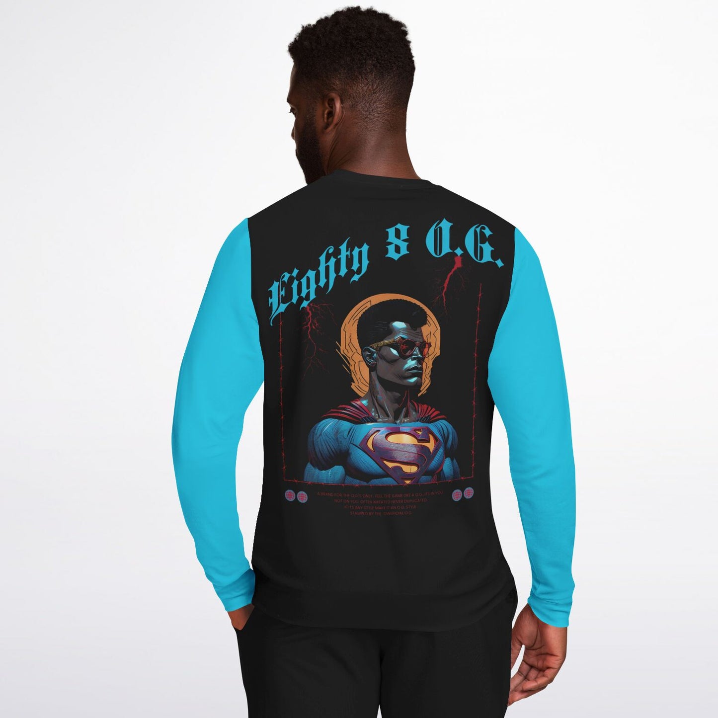 Fashion Sweatshirt - AOP Retro Blacc Kryptonite