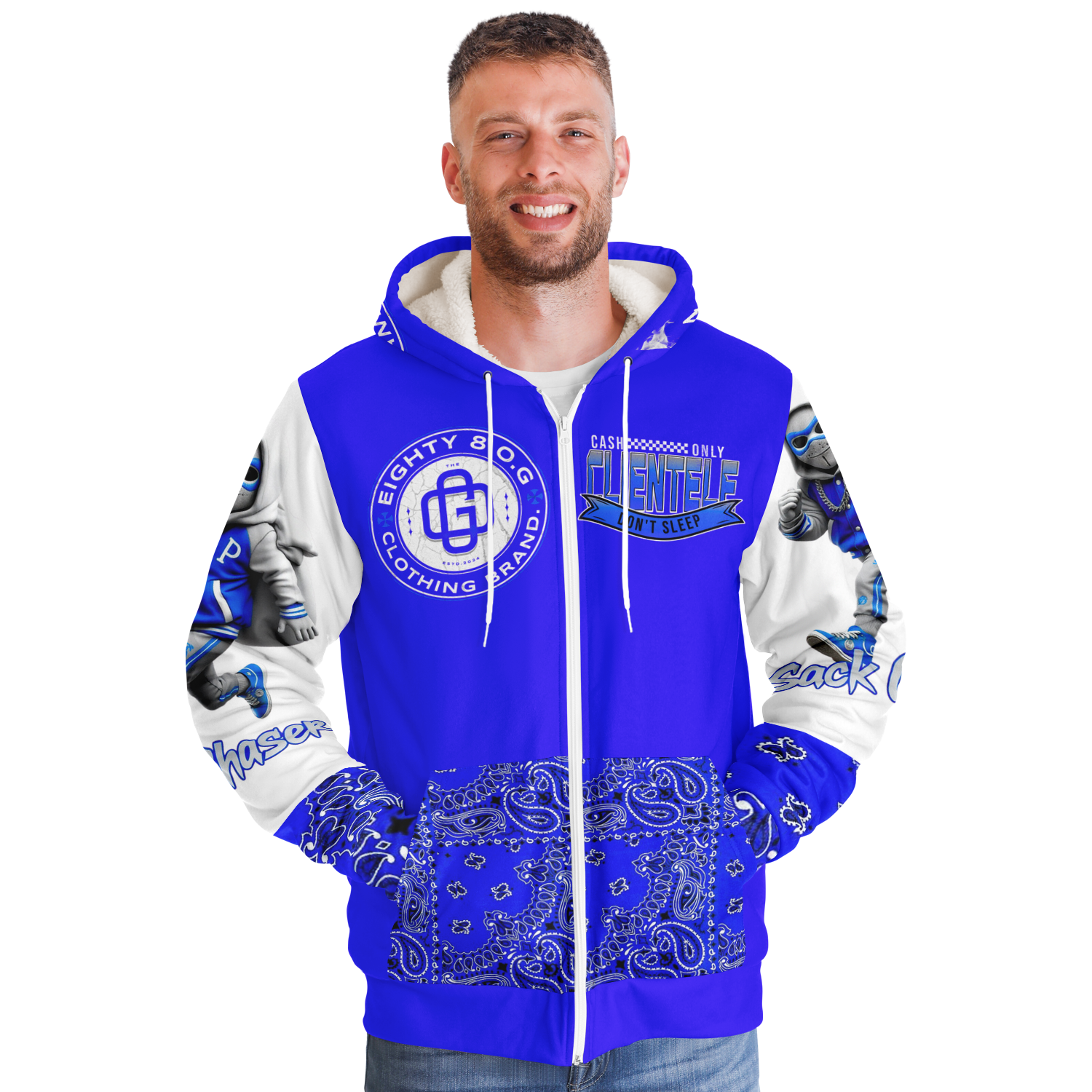 Sack Chaser Microfleece Ziphoodie - AOP