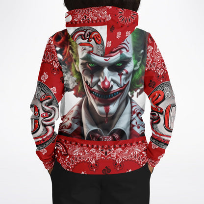 Athletic Hoodie - AOP Red Paisley Joker