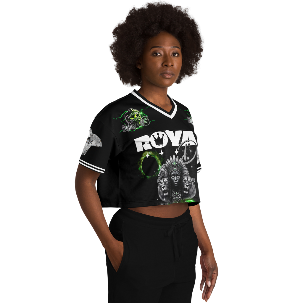 Royal DNA Cropped Football Jersey - AOP