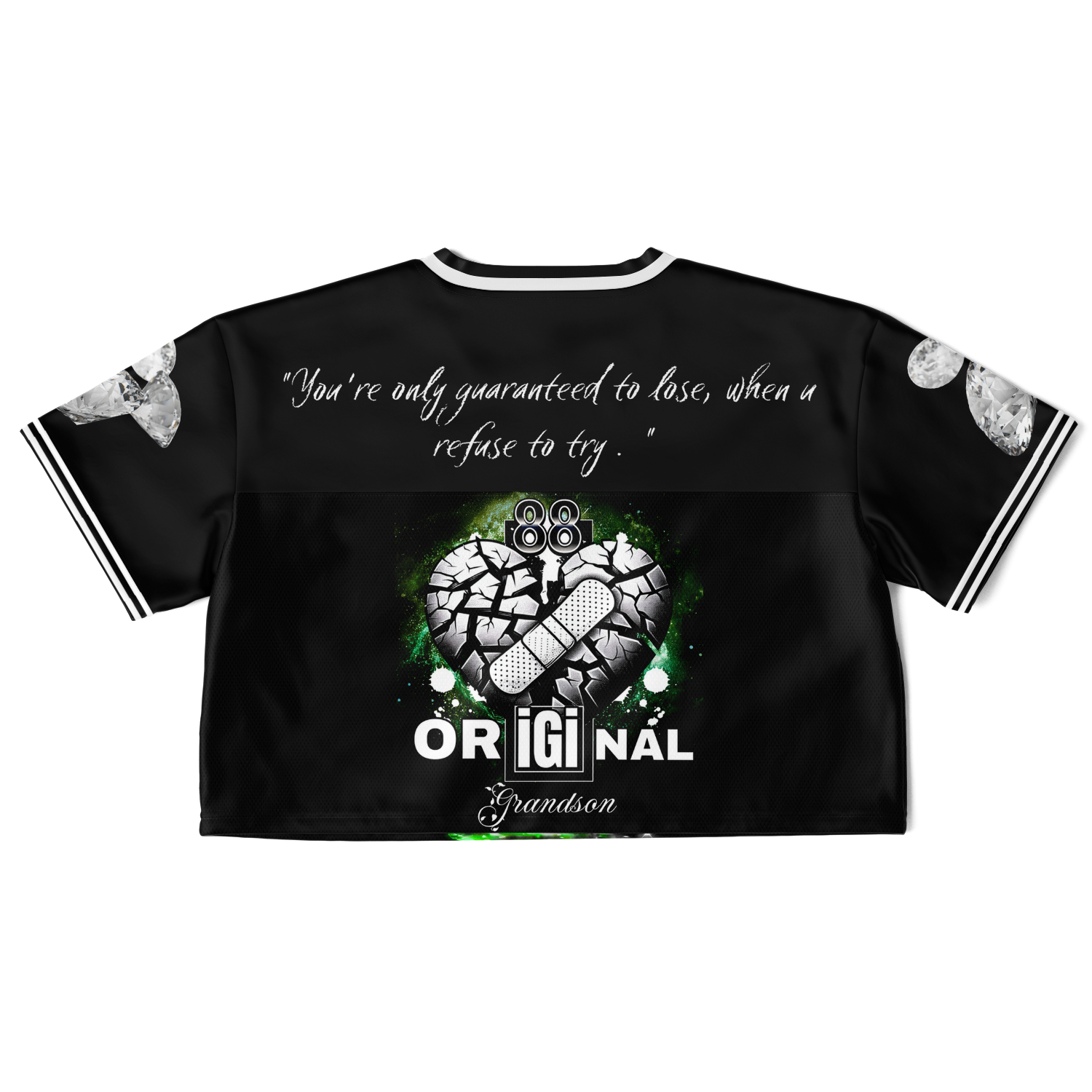 Royal DNA Cropped Football Jersey - AOP