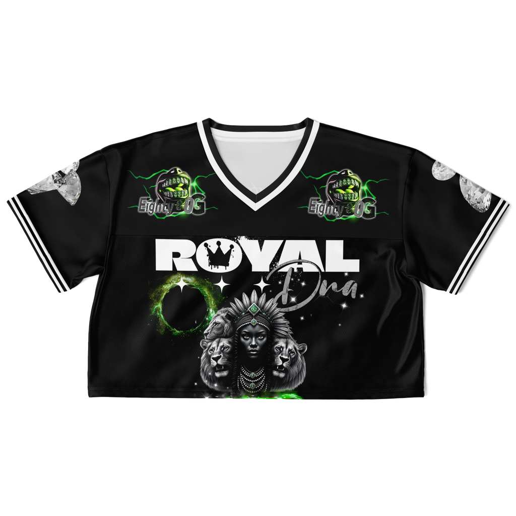 Royal DNA Cropped Football Jersey - AOP