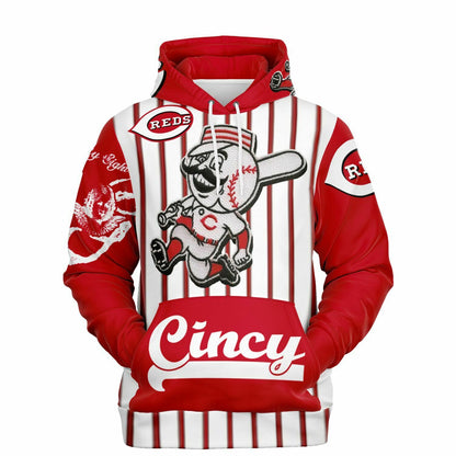 Athletic Hoodie - Pinstripe Retro Reds Ken Griffey Jr. Fans hoodie