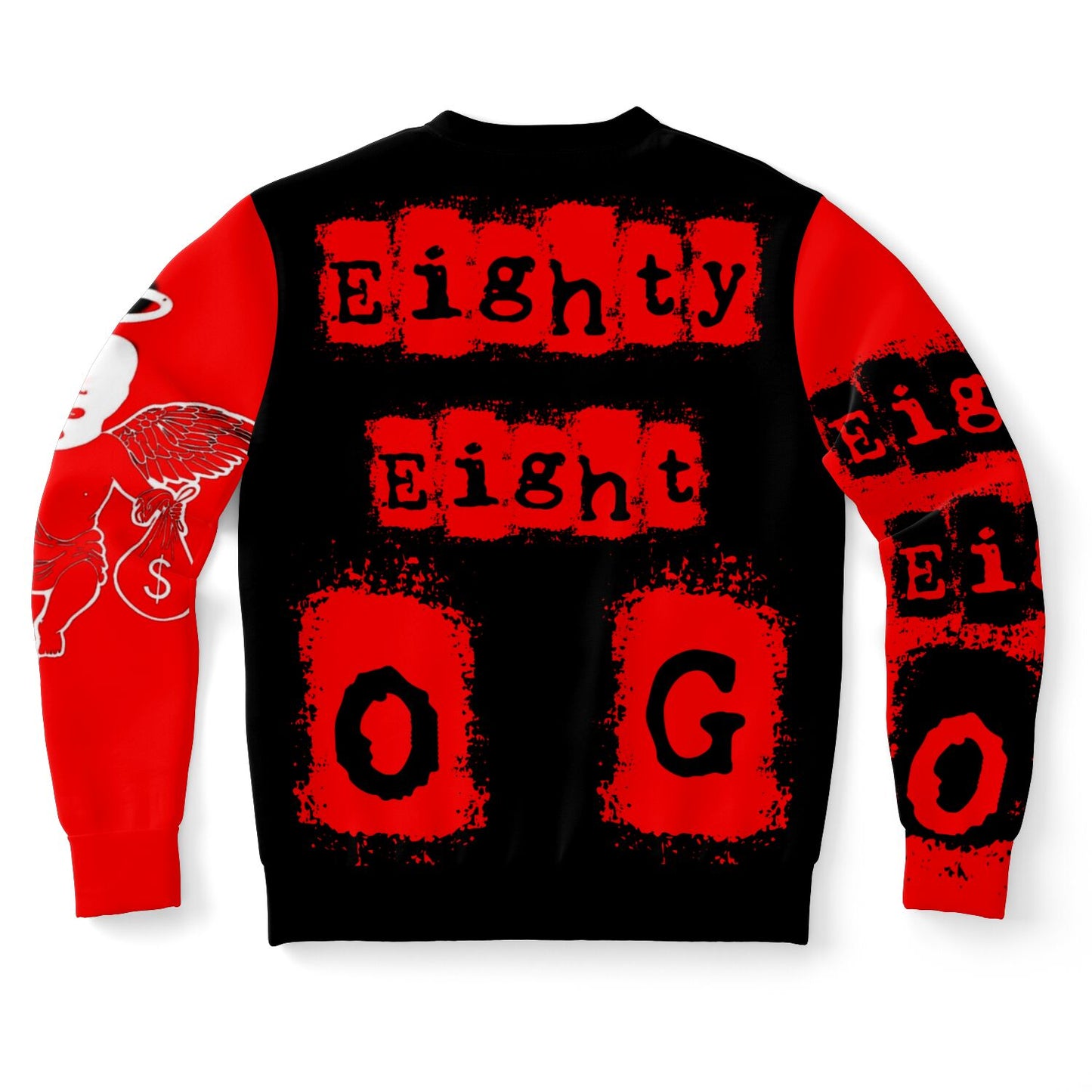 Fashion Sweatshirt - 88 OG Vintage retro red and black Vibe