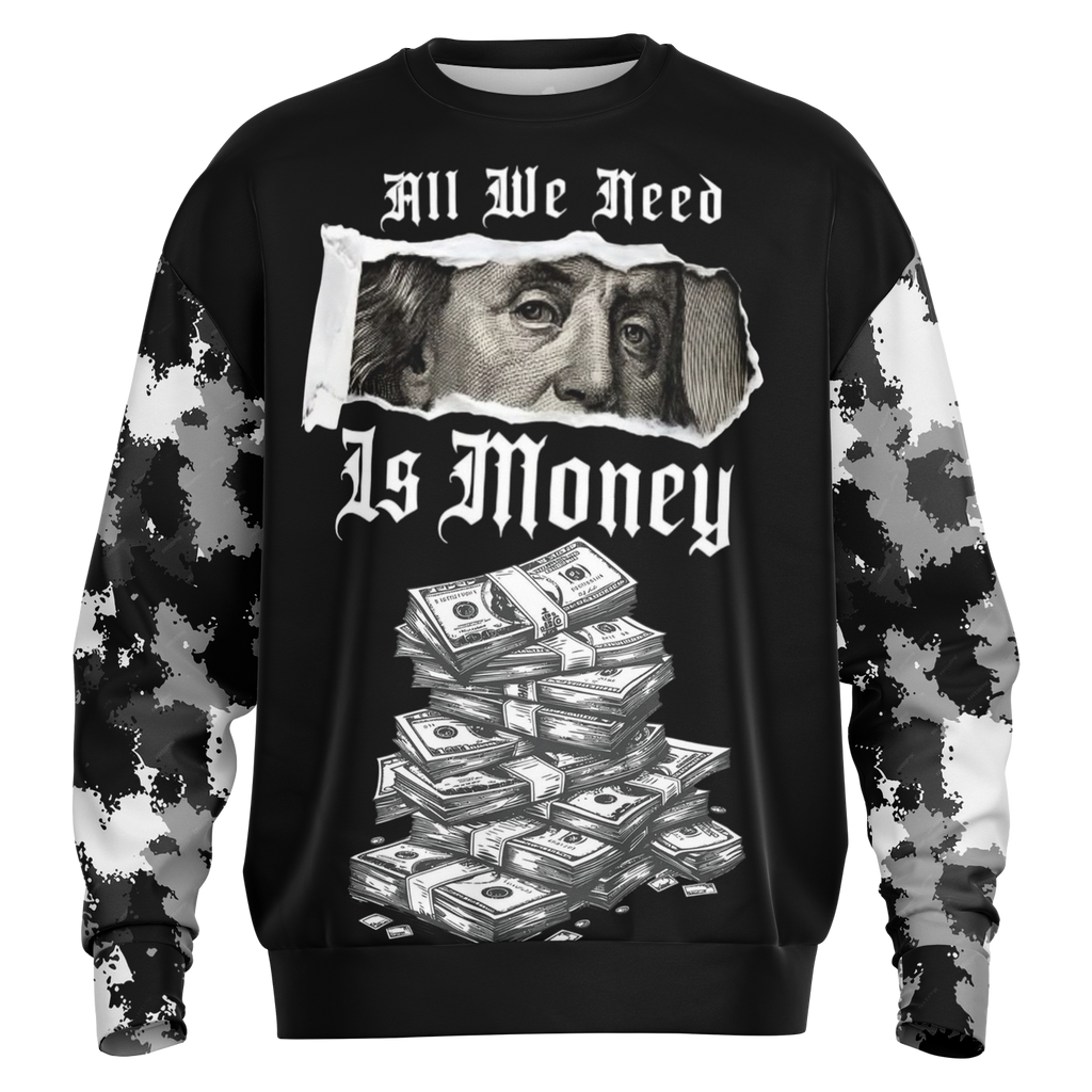 Money Bag Heavyweight Oversized Sweatshirt - AOP