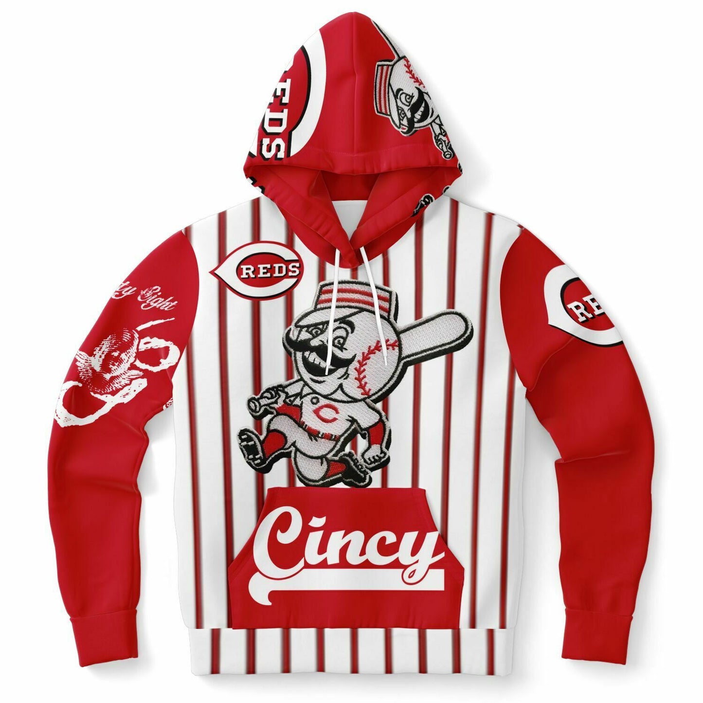 Athletic Hoodie - Pinstripe Retro Reds Ken Griffey Jr. Fans hoodie