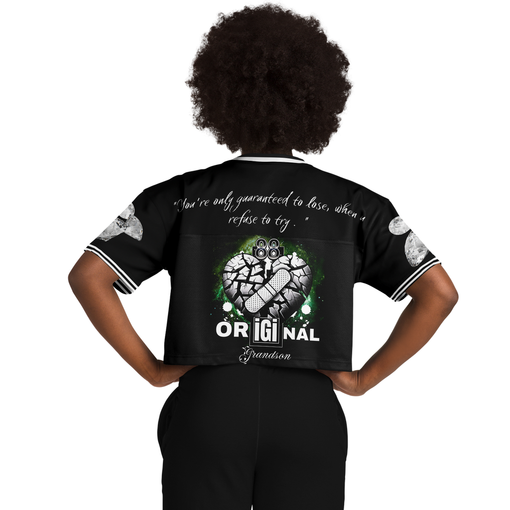 Royal DNA Cropped Football Jersey - AOP