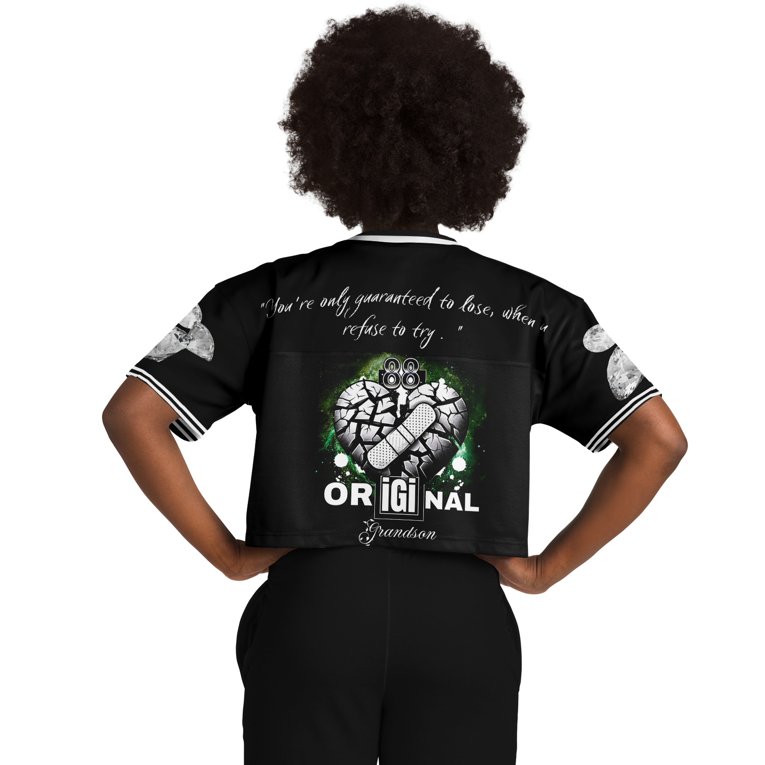 Royal DNA Cropped Football Jersey - AOP