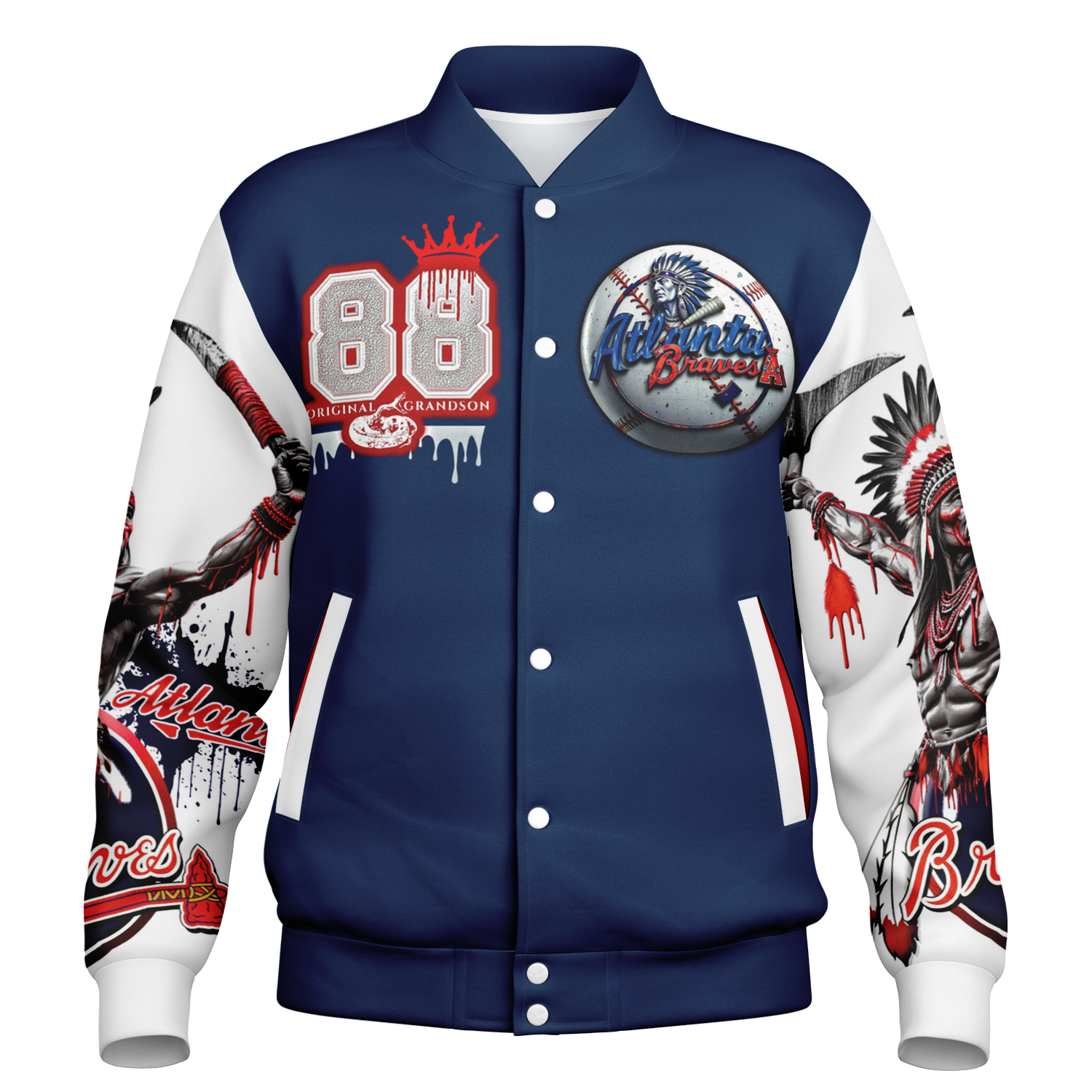 Baseball Jacket - Braves Throwback
