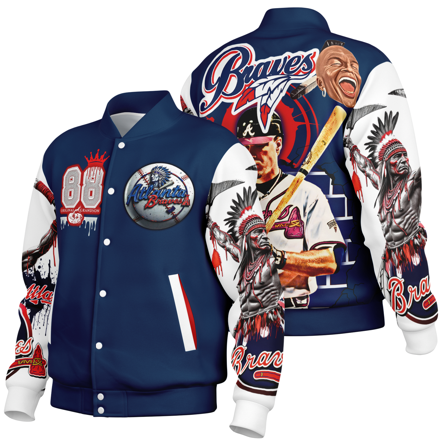 Baseball Jacket - Braves Throwback