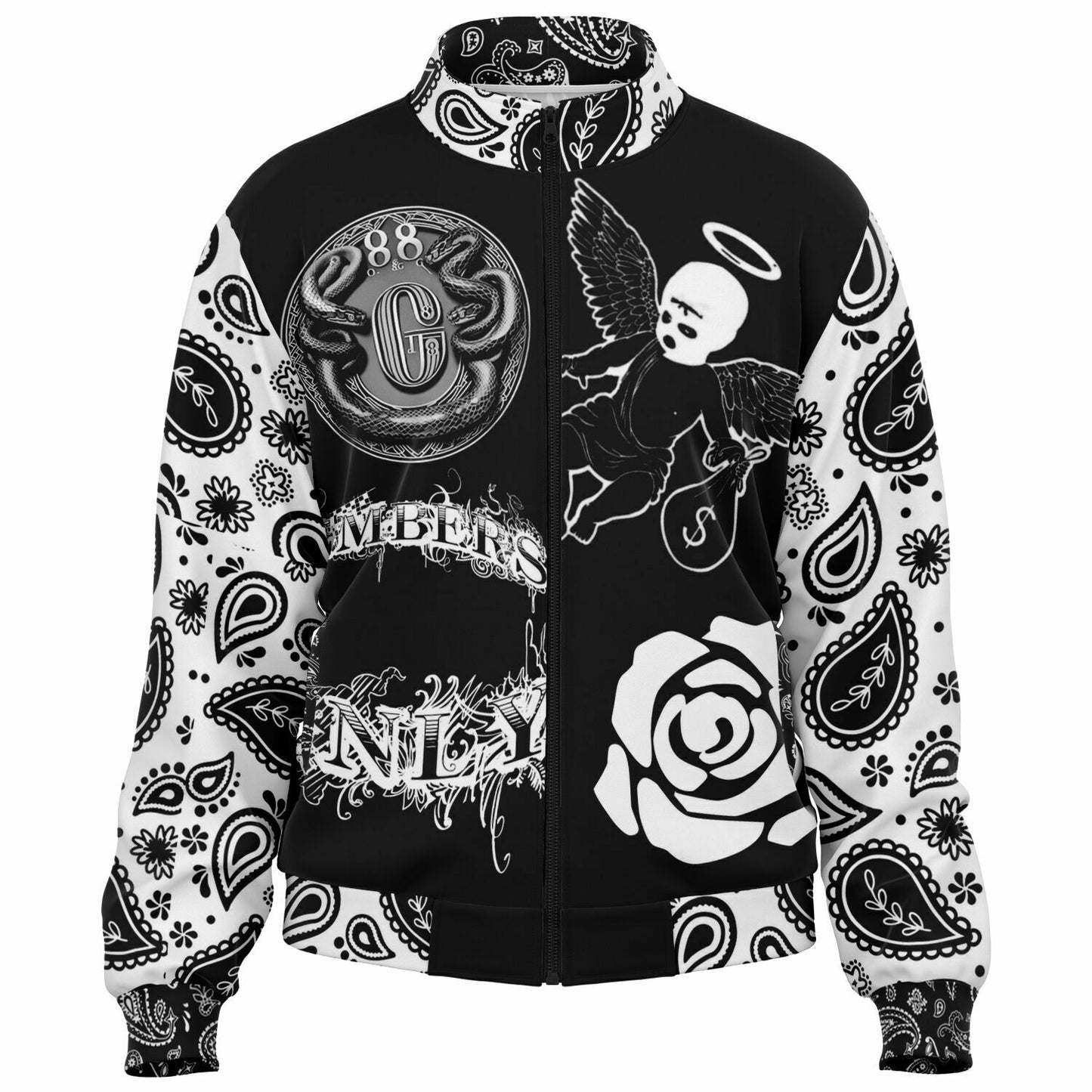 Track Jacket - AOP BLACK PAISLEY PRINT JOKER