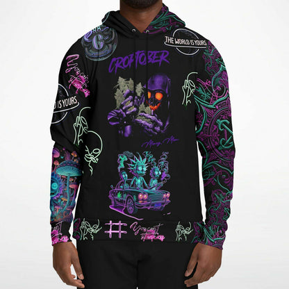 Fashion Hoodie - AOP futuristic  Money Man Trippy world