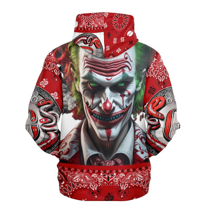 Athletic Hoodie - AOP Red Paisley Joker