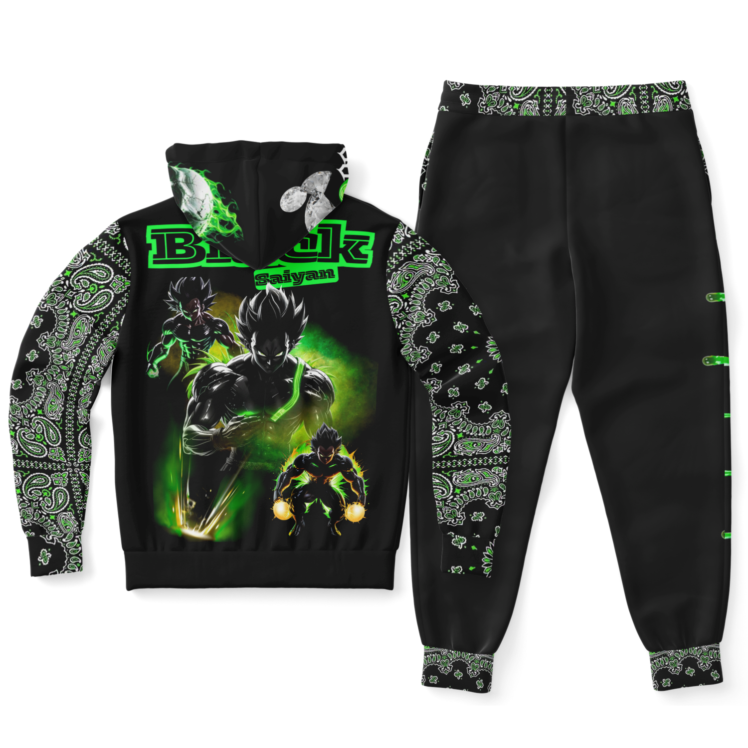 Black Saiyan  Ziphoodie & Jogger -