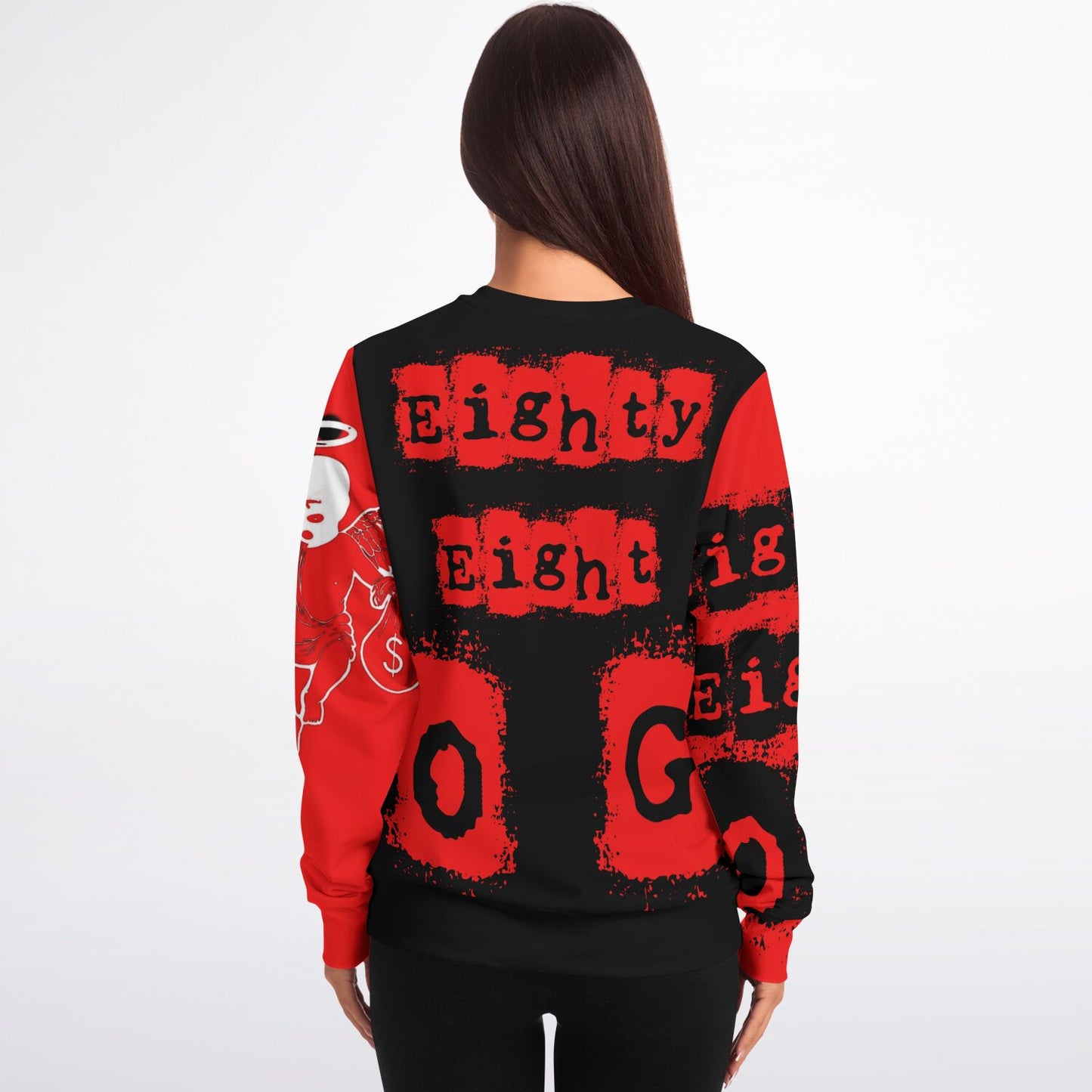 Fashion Sweatshirt - 88 OG Vintage retro red and black Vibe