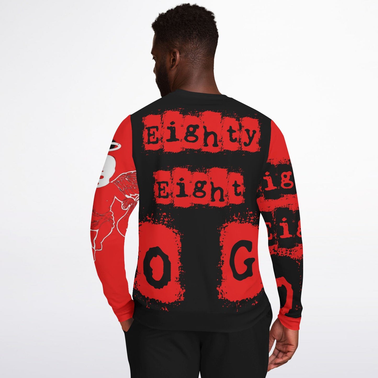 Fashion Sweatshirt - 88 OG Vintage retro red and black Vibe