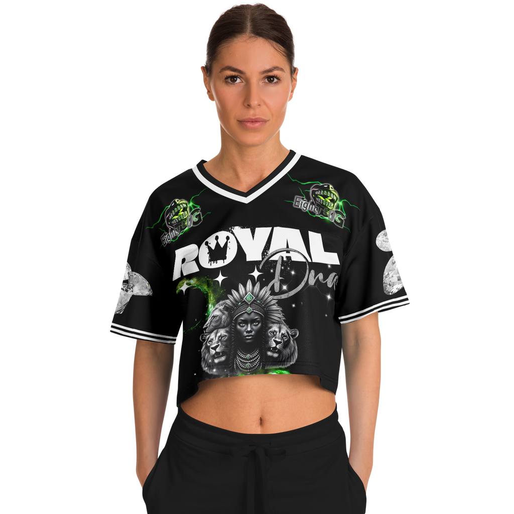 Royal DNA Cropped Football Jersey - AOP