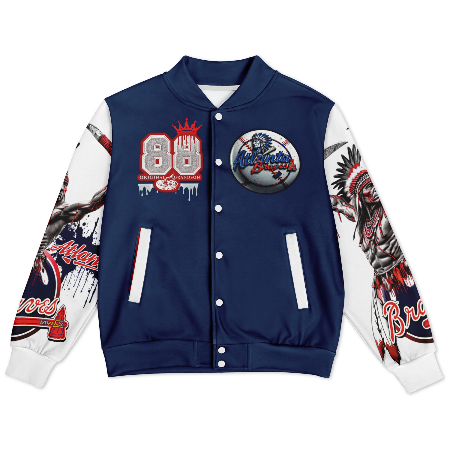 Baseball Jacket - Braves Throwback