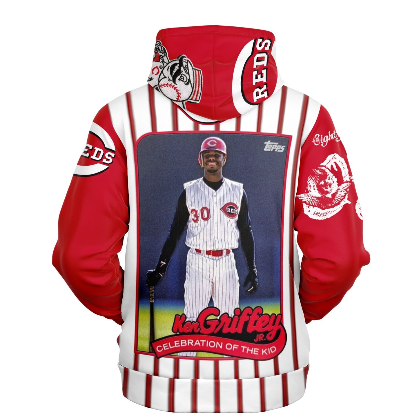 Athletic Hoodie - Pinstripe Retro Reds Ken Griffey Jr. Fans hoodie