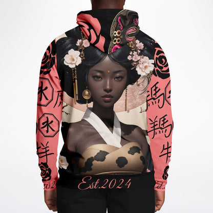 Athletic Hoodie - AOP Pink Blasian