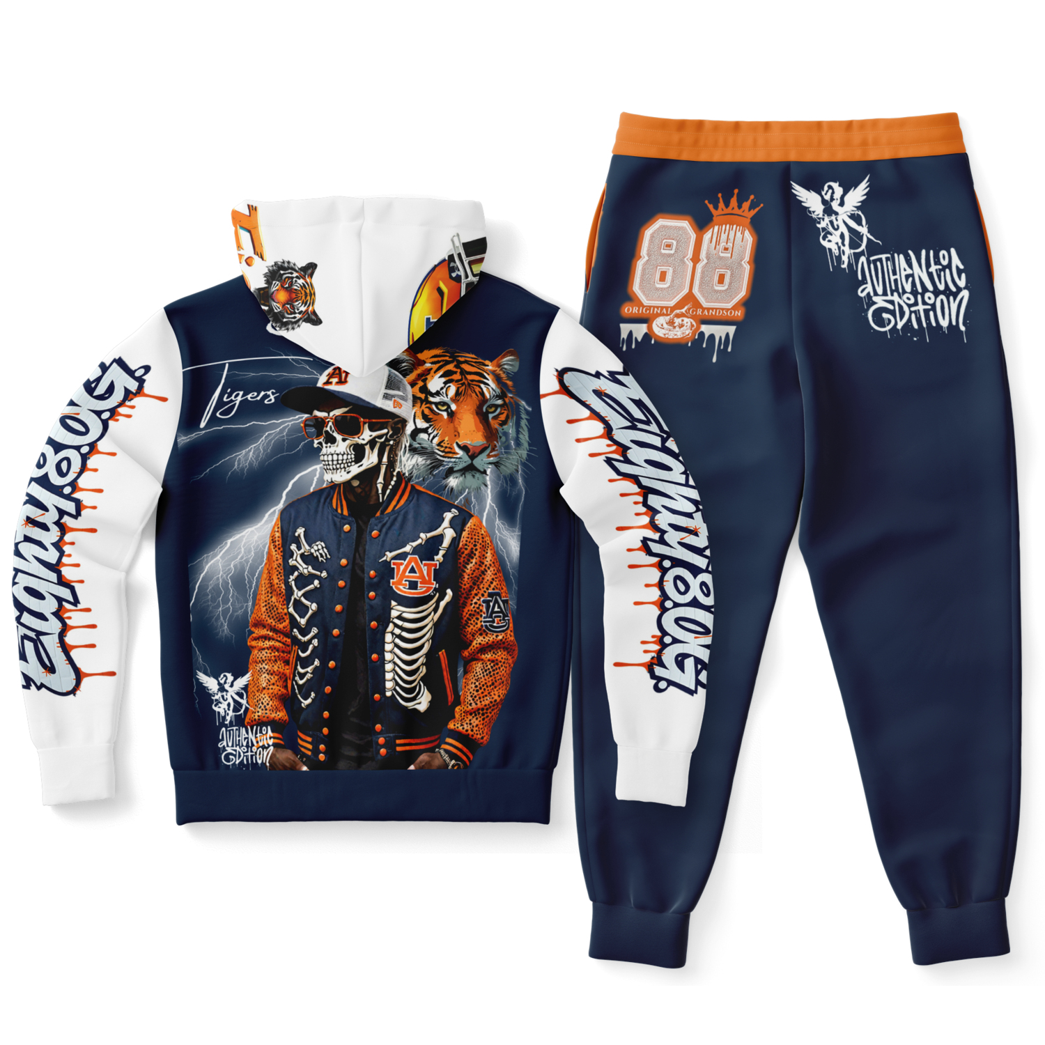 Fashion Hoodie & Jogger  Set- Tiger Country