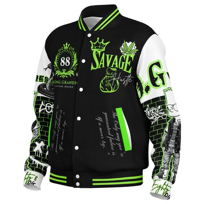 Baseball Jacket - Savage Hustle