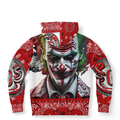 Athletic Hoodie - AOP Red Paisley Joker