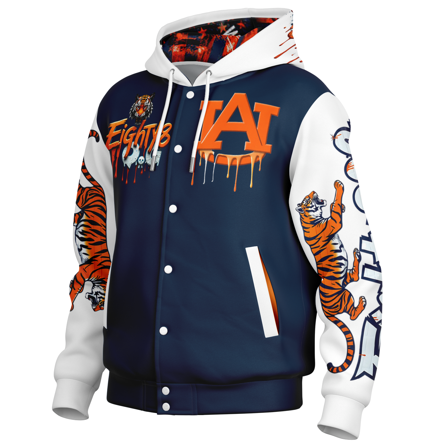 Auburn Tigers hooded varsity jacket