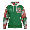 Mexican Pride Hooded Baseball Jacket - AOP