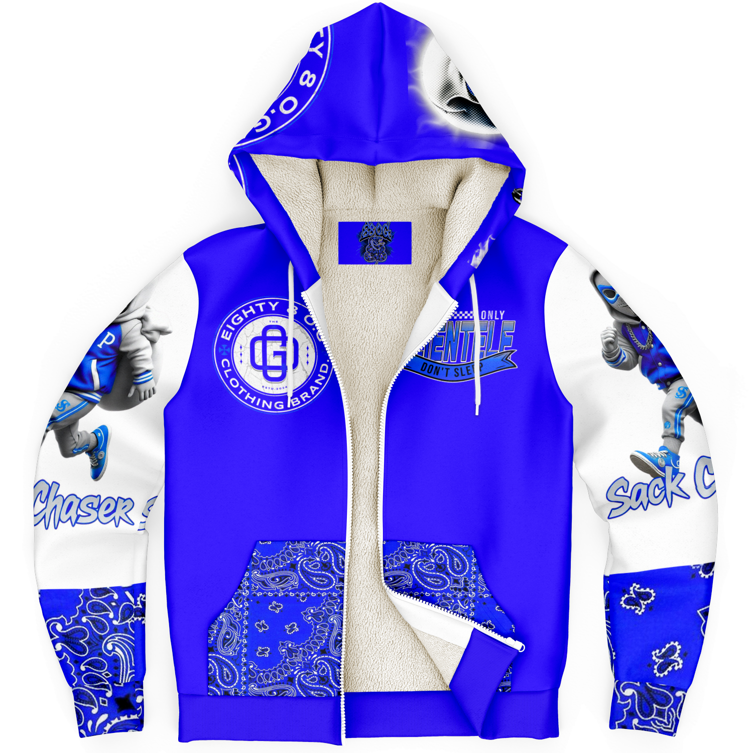 Sack Chaser Microfleece Ziphoodie - AOP